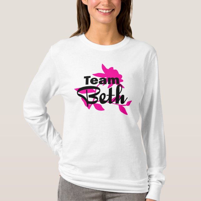 T-tröja för lagBeth Hoodie T-shirt (Framsida)