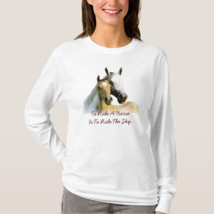 T-tröja för långärmad för hästBudies damer T Shirt
