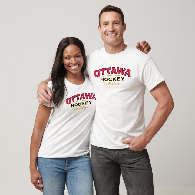 T-tröja för långärmad för Ottawa hockeyhistoria Tee (Unisex)