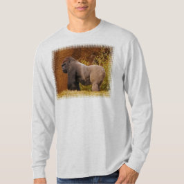 T-tröja för långärmad för Silverbackgorillafoto Tee Shirt