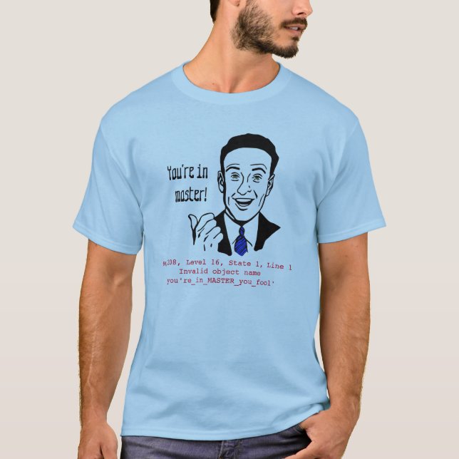 T-tröja för ledar- databas för SQL rolig T-shirt (Framsida)