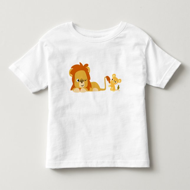 T-tröja för lejona pappa- och ungebarn t shirt (Framsida)
