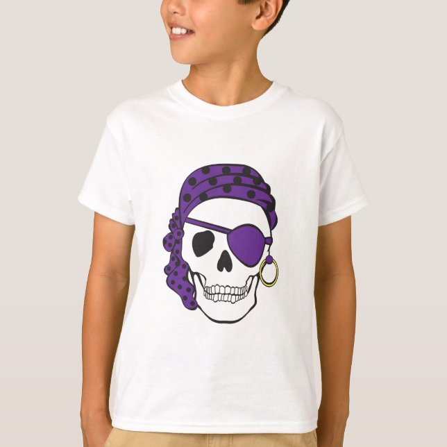 T-tröja för lilapiratskalle tee shirt (Framsida)