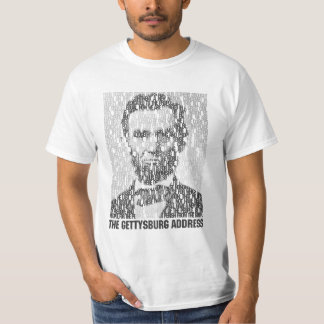 T-tröja för Lincoln/Gettysburg textmosaik T-shirt