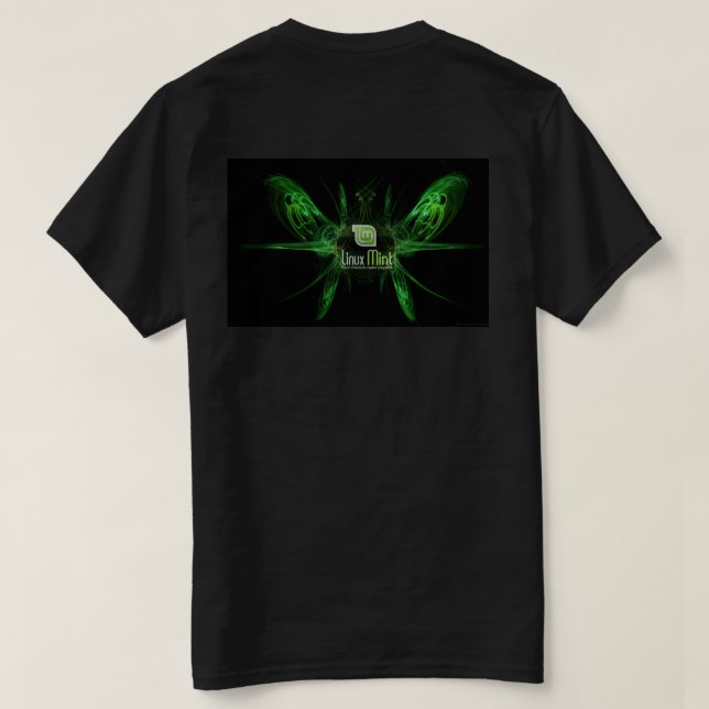 T-tröja för LinuxMintmörk T-shirt (Design baksida)