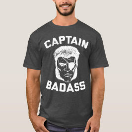 T-tröja för ljung för kaptenBadass kol T Shirt
