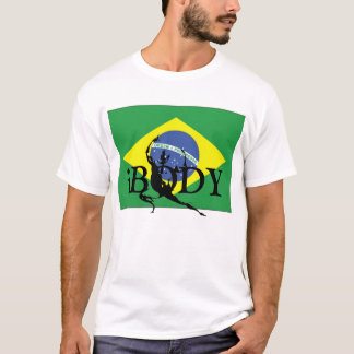 T-tröja för logotyp för iBODYBrasilien flagga Tee