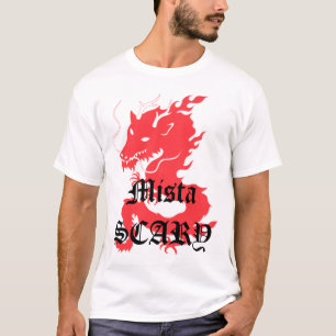 T-tröja för logotyp för Mista LÄSKIG röd Tee