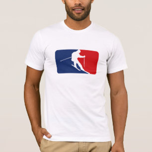 T-tröja för logotyp för skidåkningliga tee shirt
