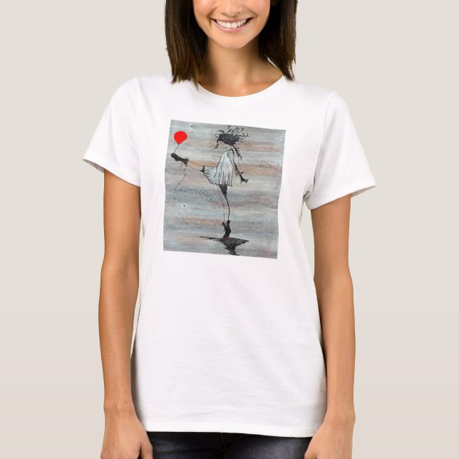 T-tröja för Luna Luna tumultflicka Tee Shirt (Framsida)