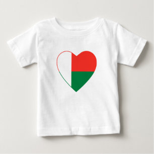 T-tröja för Madagascar flaggahjärta T Shirt