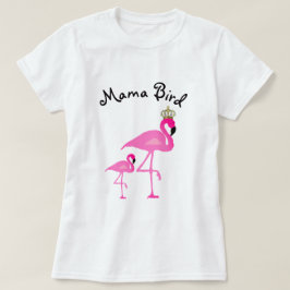 T-tröja för mammafågelFlamingo med en baby T-shirt