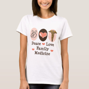 T-tröja för medicin för fredkärlekfamilj t shirt