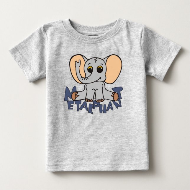 T-tröja för Metalphant elefantbaby T Shirt (Framsida)