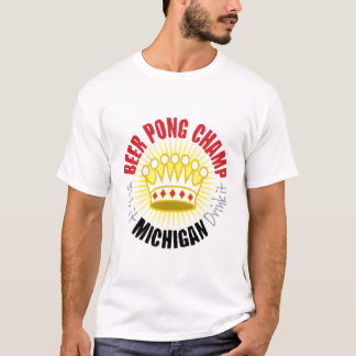 T-tröja för Michigan ölPong mästare T Shirt
