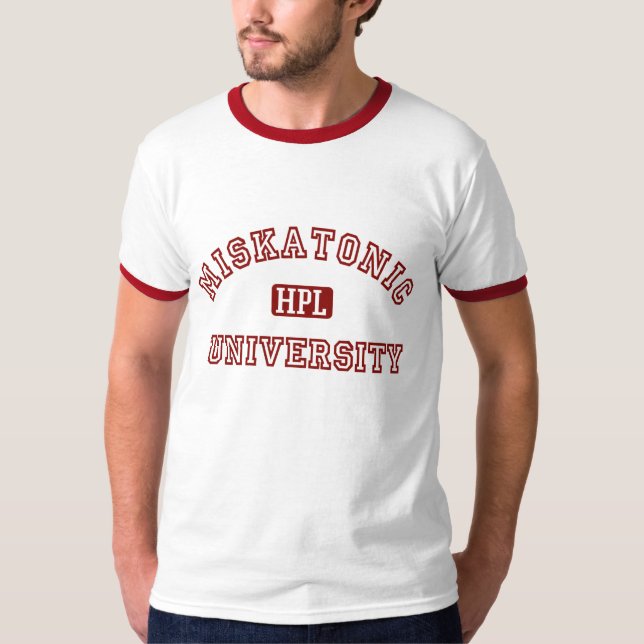 T-tröja för Miskatonic universitetenRinger T Shirt (Framsida)