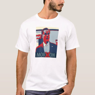 T-tröja för Mitt Romney Mormonidiot Tee Shirt