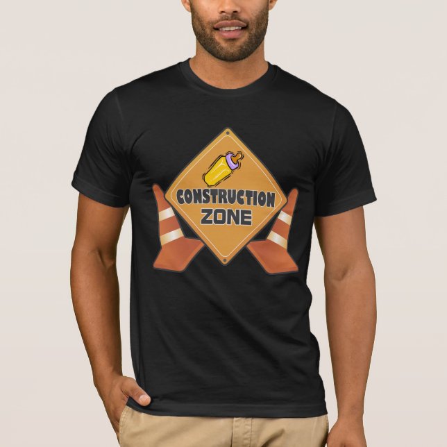T-tröja för moderskap för babykonstruktionszon t-shirt (Framsida)