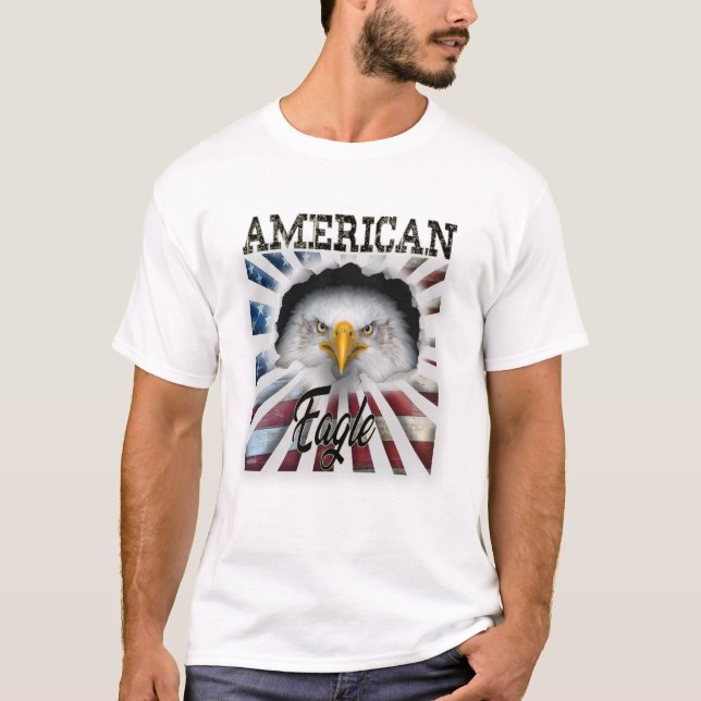 T-tröja för mönster för amerikanörn 3D T Shirt (Framsida)