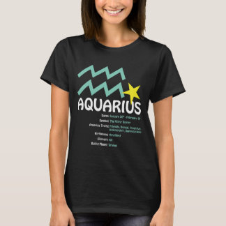 T-tröja för mörk för Aquariusdragdamer T-shirt