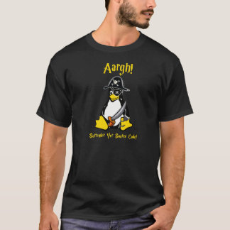 T-tröja för mörk för LinuxTuxpirat T-shirt