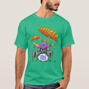 T-tröja för mörk för musikbläckfiskman t-shirt