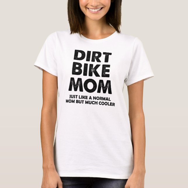 T-tröja för Motocross för smutscykelmamma rolig T-shirt (Framsida)