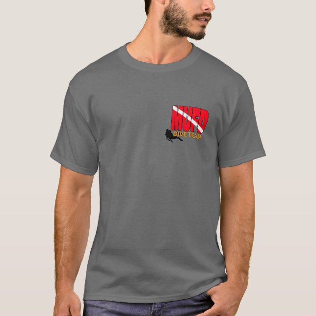 T-tröja för MUFD-SCUBArädding & återställningslag Tee Shirt (Framsida)