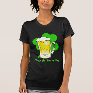 T-tröja för mugg för öl för dag för lyckligSt. Tee Shirt