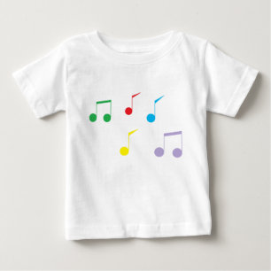 T-tröja för musik notersmåbarnlångärmad t-shirt