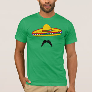 T-tröja för mustasch- och SombreroCinco de Mayo T Shirt