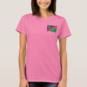 T-tröja för Namibia flagga- och kartadk T-shirt