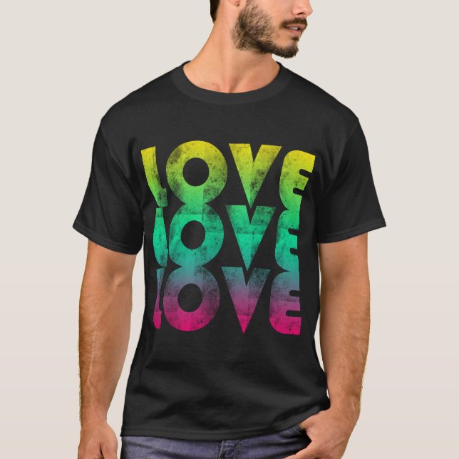 T-tröja för neonkärlek80-tal t-shirt (Framsida)