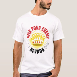 T-tröja för Nevada ölPong mästare T-shirt