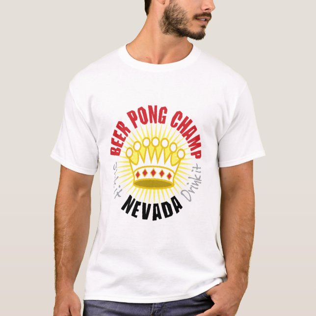 T-tröja för Nevada ölPong mästare T-shirt (Framsida)