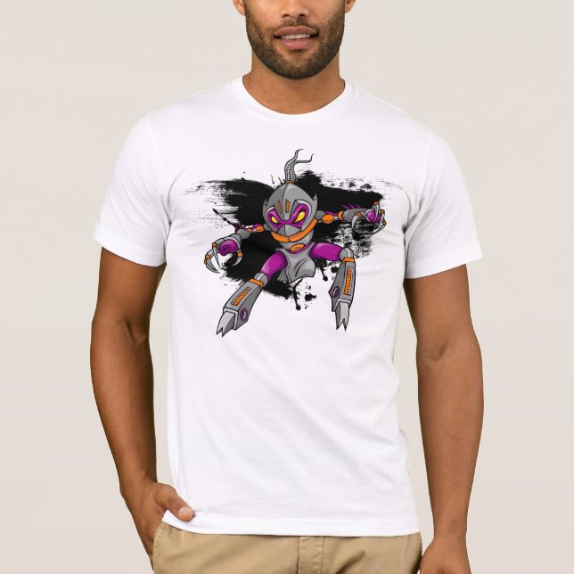 T-tröja för Ninja krigareCyborg Tee Shirt (Framsida)