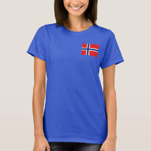 T-tröja för norgeflagga- och kartadk tröja