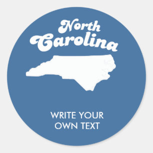 T-tröja för NORTH CAROLINA STATLIG MOTTOT-TRÖJA Runt Klistermärke