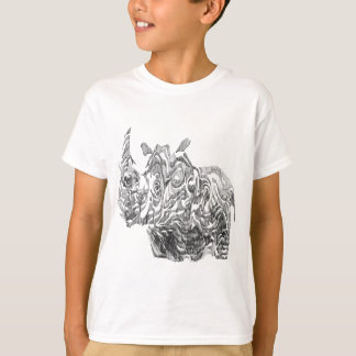 T-tröja för noshörningnoshörningungar t-shirt