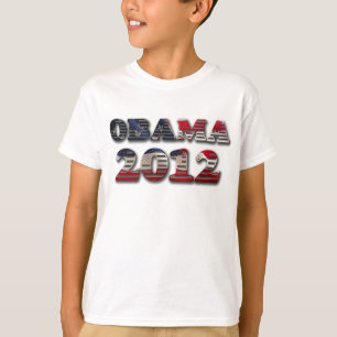 T-tröja för Obama 2012 flaggabarn Tröja