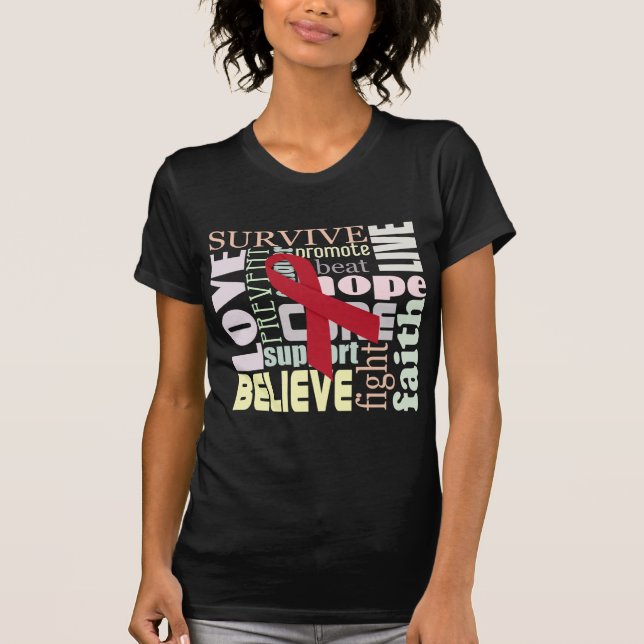 T-tröja för ordCollageinspiration för slår, AIDS Tee (Framsida)
