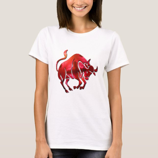 T-tröja för Oxensymboldamer T Shirt (Framsida)