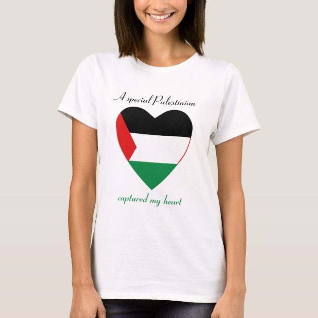 T-tröja för Palestina flaggaälskling Tee Shirt (Framsida)