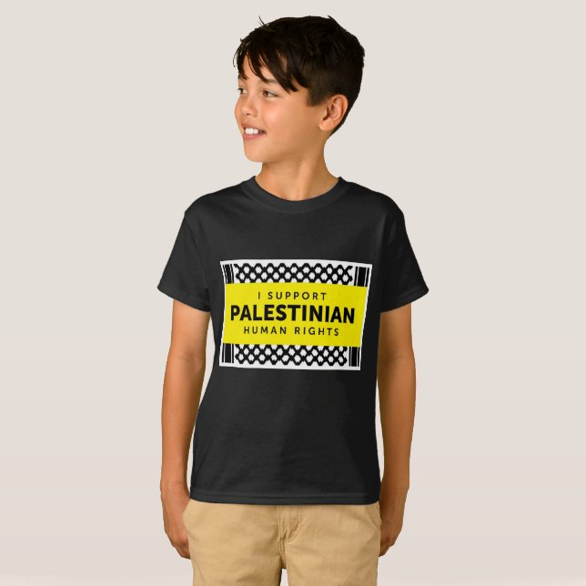 T-tröja för palestinsk rättigheter för ungar tee (Hel framsida)