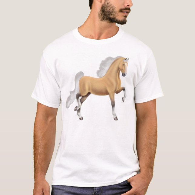 T-tröja för PalominoamerikanSaddlebred häst T Shirt (Framsida)