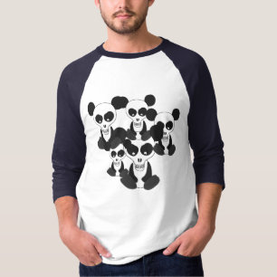 T-tröja "för Pandadöskallar" Raglan Tee