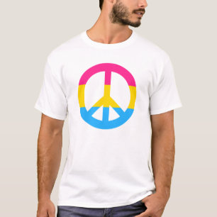 T-tröja för Pansexuality flaggafredstecken Tee