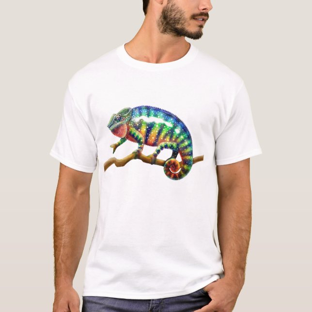 T-tröja för panterkameleontödla t-shirt (Framsida)