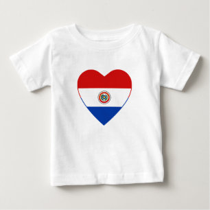 T-tröja för Paraguay flaggahjärta T-shirt