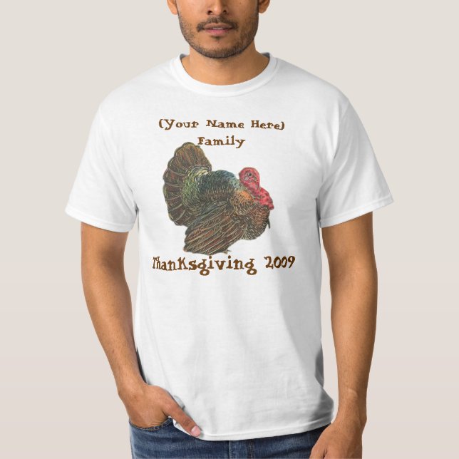 T-tröja för personligfamiljthanksgiving tee shirt (Framsida)